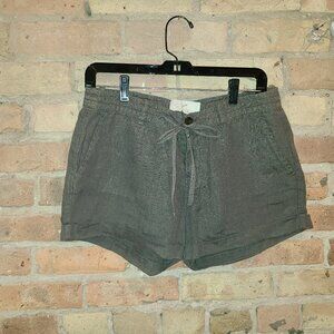 JOIE “Zachary” Linen Cuffed Linen Shorts 4